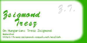 zsigmond tresz business card